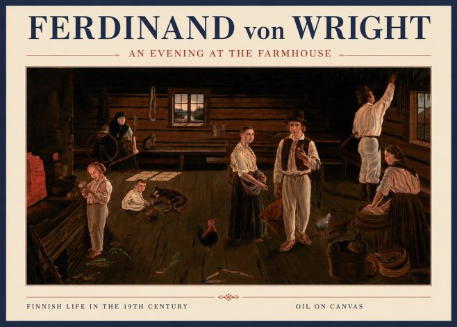 Ferdinand von Wright An Evening at the Farmhouse No6 - Poszter