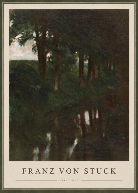 Franz von Stuck Woodland Reflections No3 - Poszter
