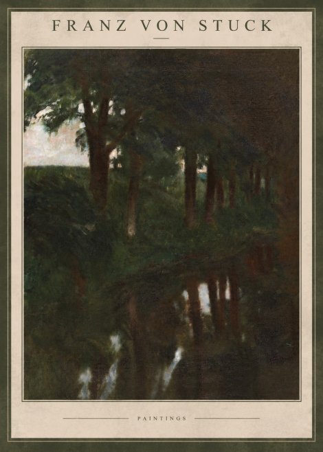 Franz von Stuck Woodland Reflections No4 - Poszter