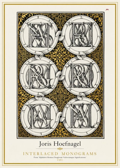 Joris Hoefnagel Interlaced Monograms No1 - Poszter