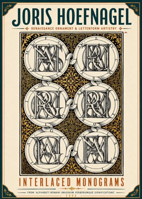 Joris Hoefnagel Interlaced Monograms No6 - Poszter