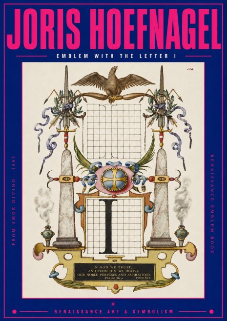 Joris Hoefnagel Ornamental Design with Dedicatory Inscription No3 - Poszter