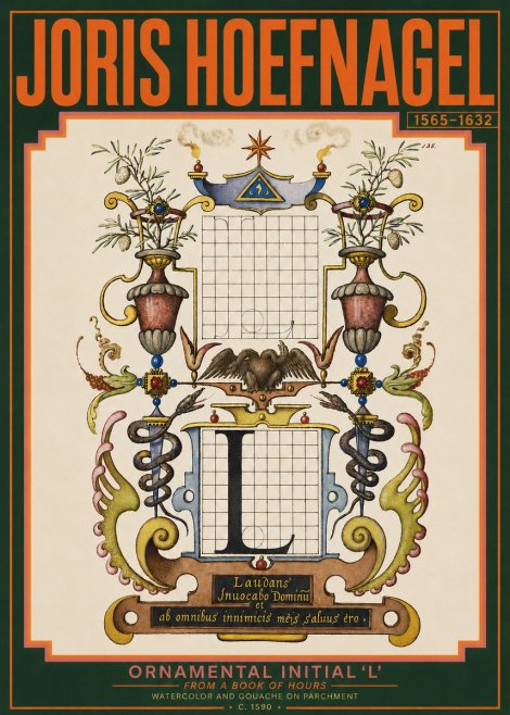 Joris Hoefnagel Ornamental Initial 'L' No3 - Poszter