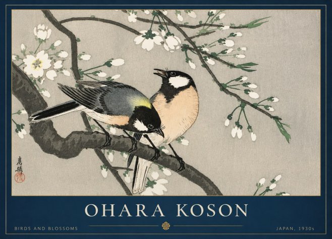 Ohara Koson Birds and Blossoms No3 - Poszter