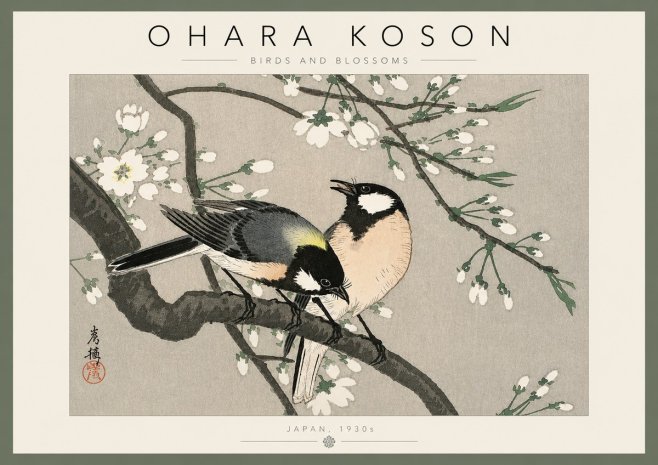 Ohara Koson Birds and Blossoms No4 - Poszter