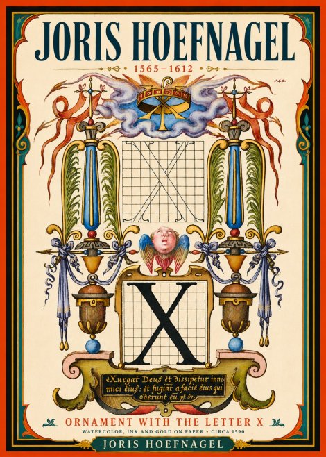Joris Hoefnagel Ornament with the Letter X No5 - Poszter