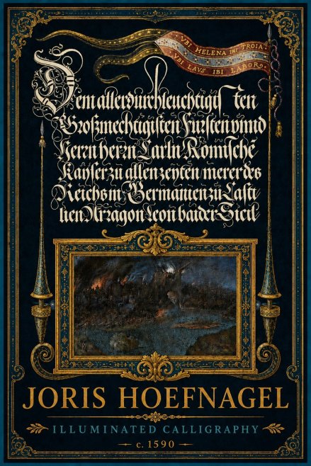 Joris Hoefnagel Illuminated Calligraphy No5 - Poszter