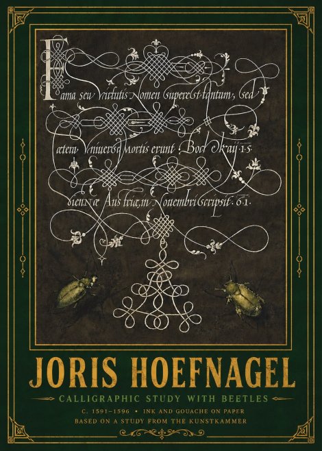 Joris Hoefnagel Calligraphic Study with Beetles No6 - Poszter