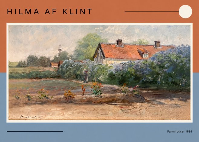 Hilma af Klint Farmhouse, 1891 No4 - Poszter