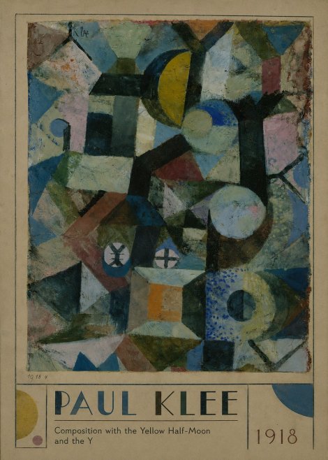 Paul Klee Composition with the Yellow Half-moon and the Y No1 - Poszter