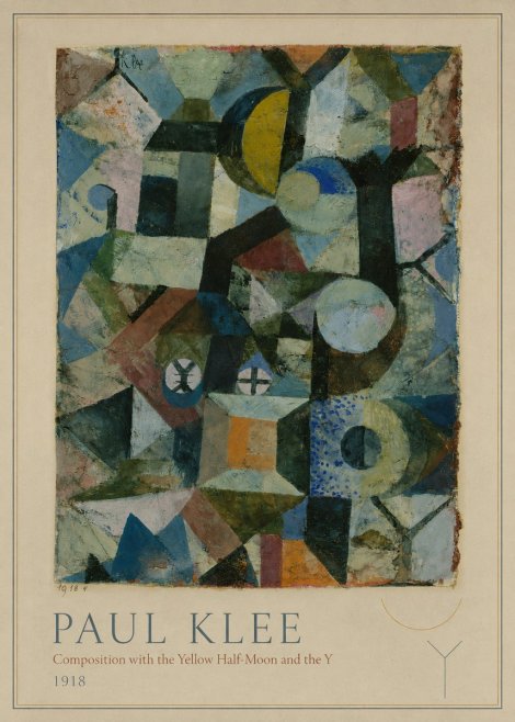 Paul Klee Composition with the Yellow Half-moon and the Y No2 - Poszter