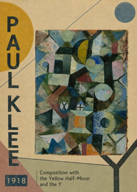 Paul Klee Composition with the Yellow Half-moon and the Y No3 - Poszter