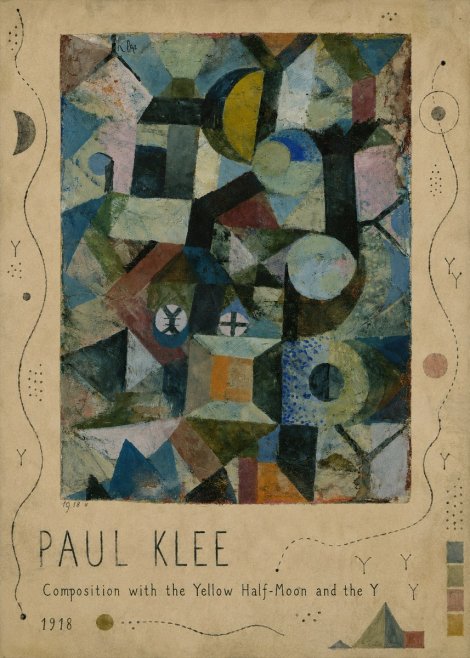Paul Klee Composition with the Yellow Half-moon and the Y No4 - Poszter