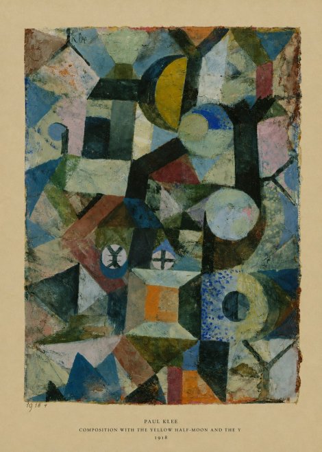 Paul Klee Composition with the Yellow Half-moon and the Y No6 - Poszter