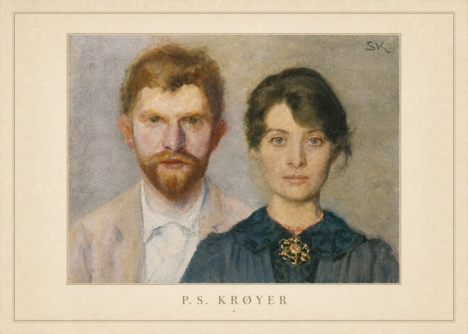 P.S. Krøyer Self-portrait with Marie Krøyer No4 - Poszter