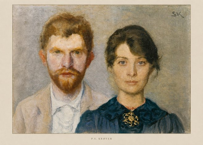 P.S. Krøyer Self-portrait with Marie Krøyer No6 - Poszter