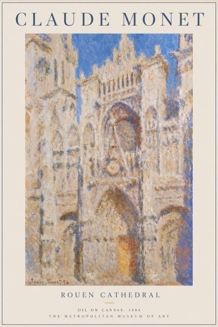 Monet Rouen Cathedral No2 - Poszter