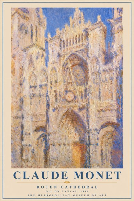 Monet Rouen Cathedral No4 - Poszter