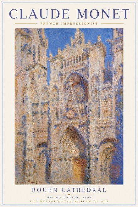Monet Rouen Cathedral No6 - Poszter
