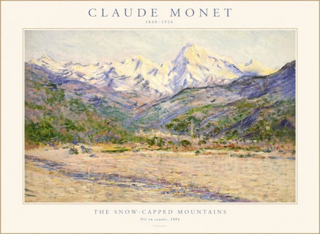 Monet The Snow-capped Mountains No1 - Poszter