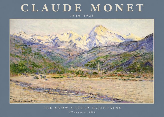 Monet The Snow-capped Mountains No2 - Poszter