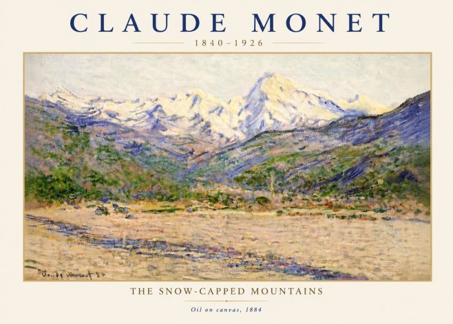 Monet The Snow-capped Mountains No5 - Poszter