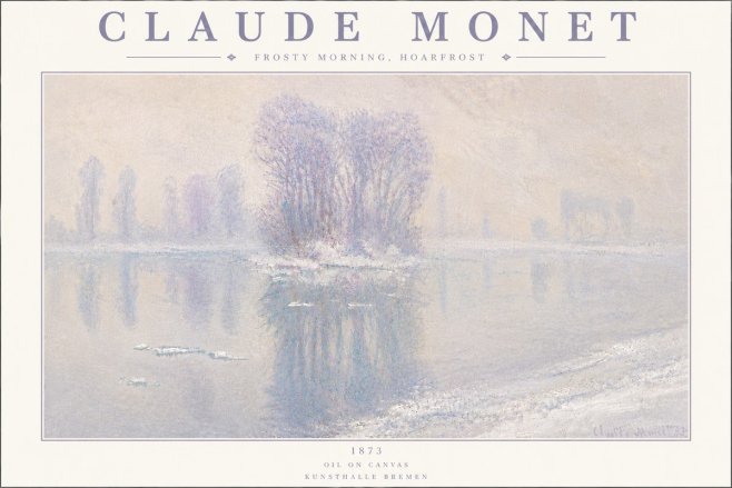 Monet Frosty Morning, Hoarfrost No6 - Poszter