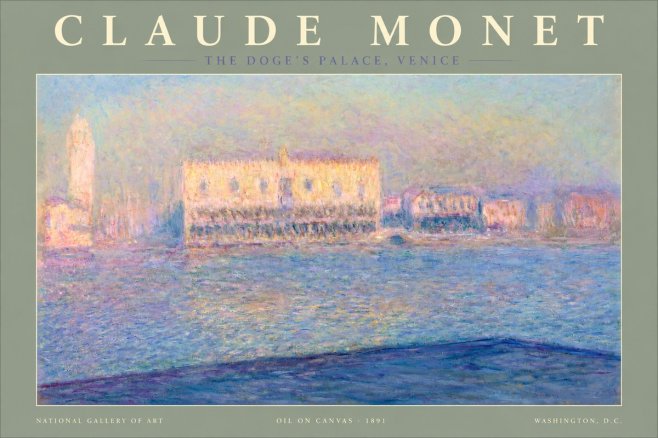 Monet The Doge's Palace, Venice No2 - Poszter