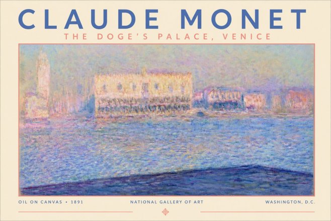 Monet The Doge's Palace, Venice No4 - Poszter