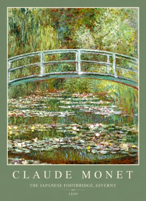 Monet The Japanese Footbridge, Giverny No2 - Poszter