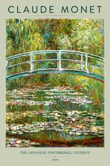 Monet The Japanese Footbridge, Giverny No5 - Poszter