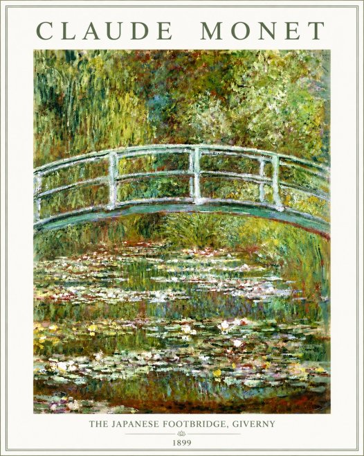 Monet The Japanese Footbridge, Giverny No6 - Poszter