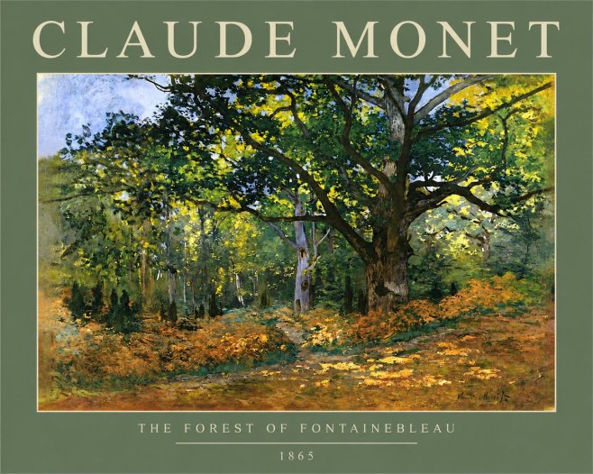 Monet The Forest of Fontainebleau No2 - Poszter