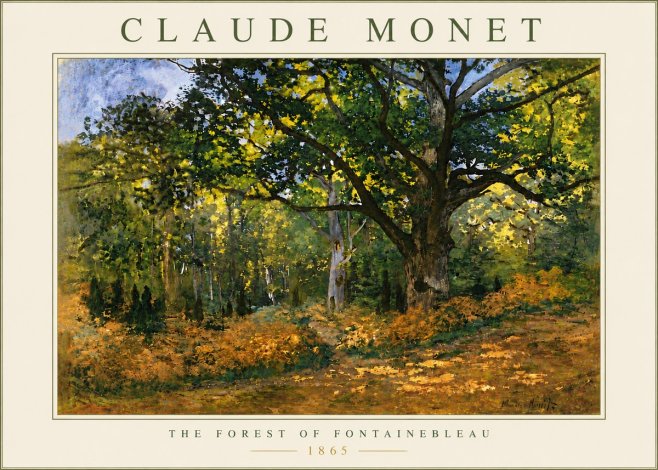 Monet The Forest of Fontainebleau No6 - Poszter