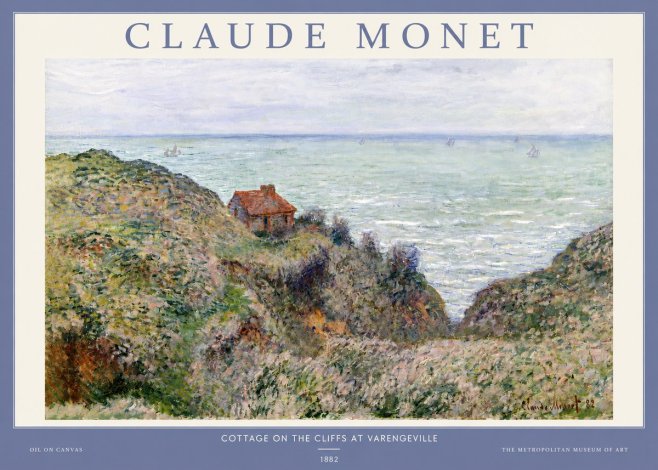 Monet Cottage on the Cliffs at Varengeville No2 - Poszter