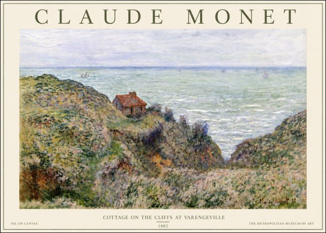 Monet Cottage on the Cliffs at Varengeville No3 - Poszter