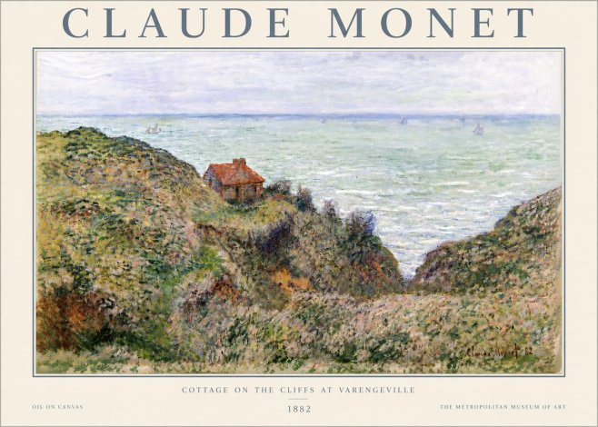 Monet Cottage on the Cliffs at Varengeville No6 - Poszter