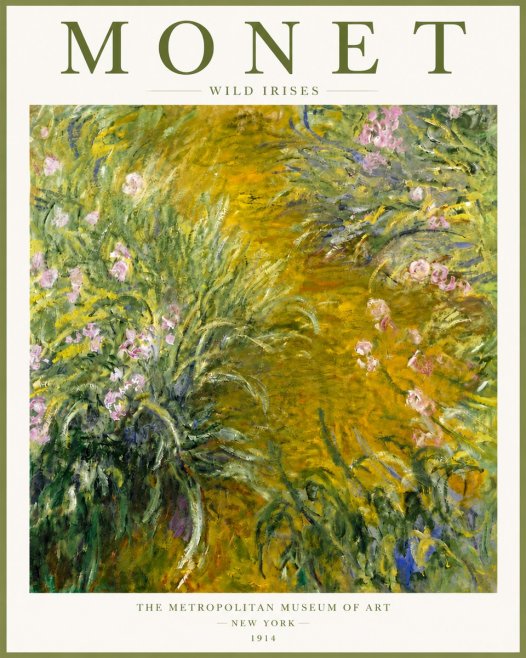 Monet Wild Irises No5 - Poszter