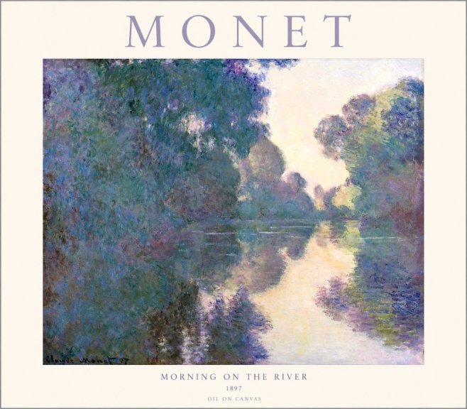 Monet Morning on the River No1 - Poszter