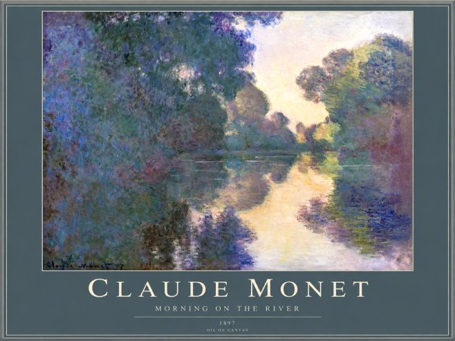 Monet Morning on the River No2 - Poszter