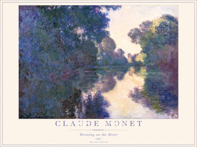 Monet Morning on the River No3 - Poszter