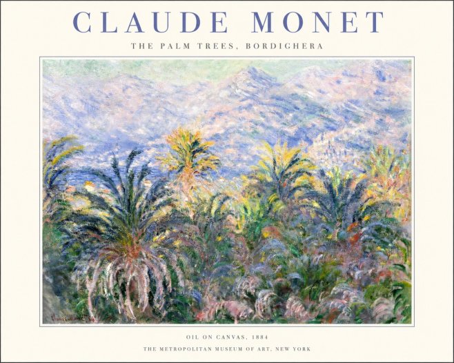 Monet The Palm Trees, Bordighera No1 - Poszter