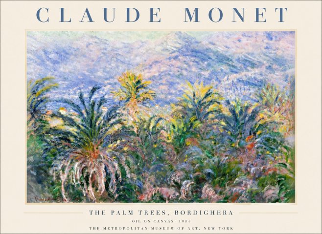 Monet The Palm Trees, Bordighera No3 - Poszter