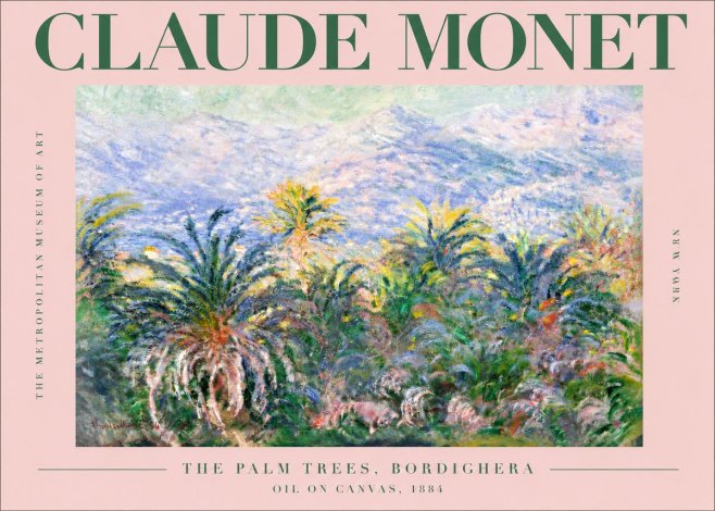 Monet The Palm Trees, Bordighera No4 - Poszter