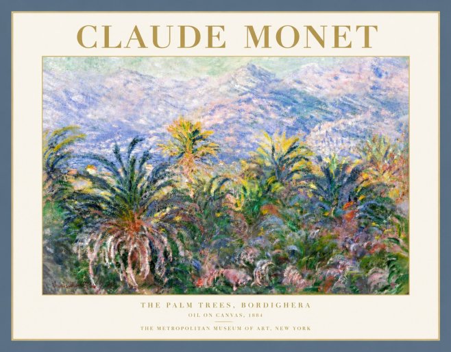 Monet The Palm Trees, Bordighera No5 - Poszter