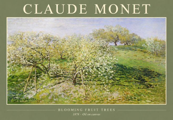Monet Blooming Fruit Trees No3 - Poszter