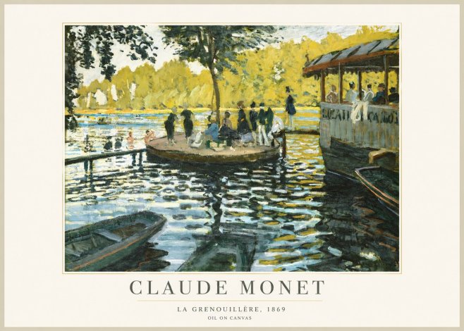 Monet La Grenouillère, 1869 No1 - Poszter