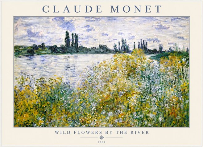 Monet Wild Flowers by the River No5 - Poszter