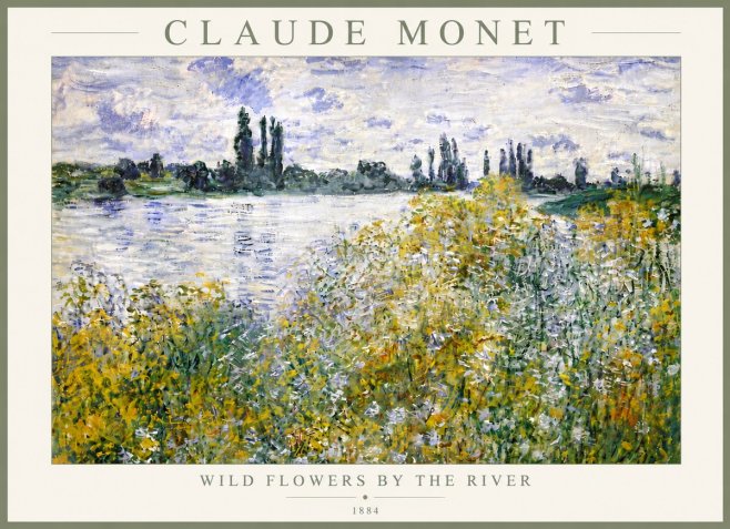 Monet Wild Flowers by the River No6 - Poszter