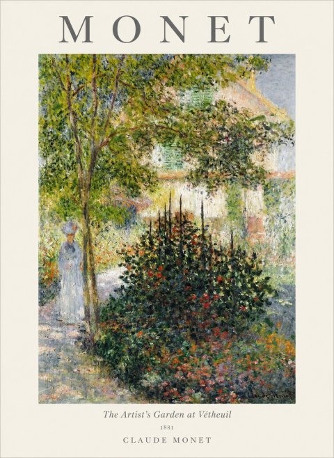 Monet The Artist's Garden at Vétheuil II No1 - Poszter